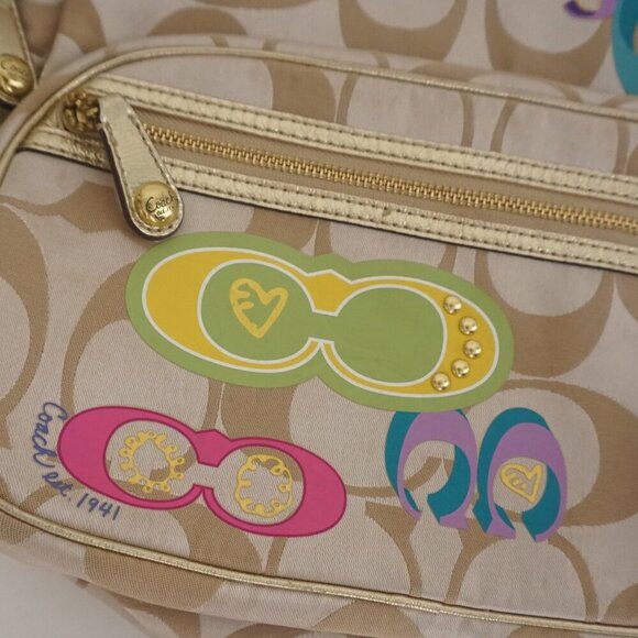 Coach Signature Poppy Appliqué Rare Limited Edition Backpack - Picture 3 of 15